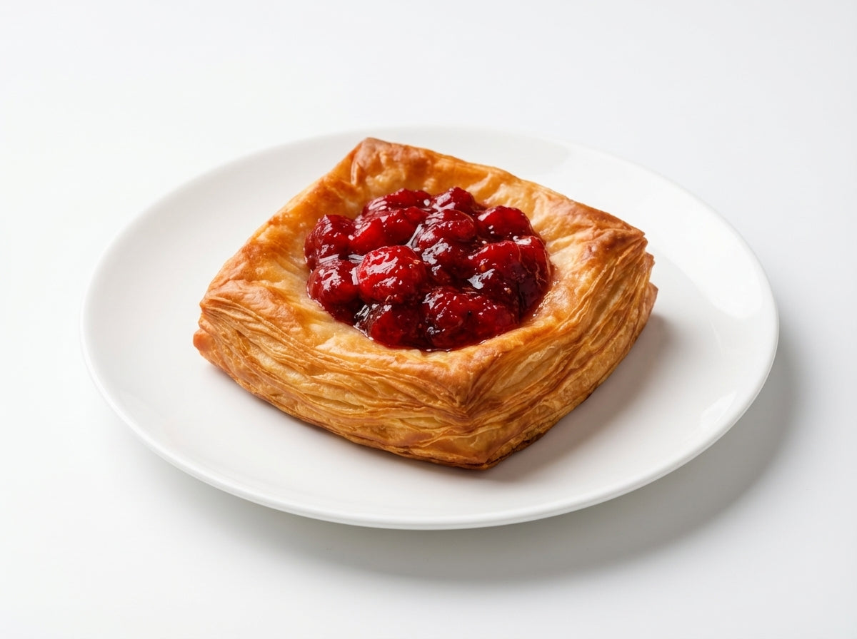 Strawberry Danish with Basil & Elderflower