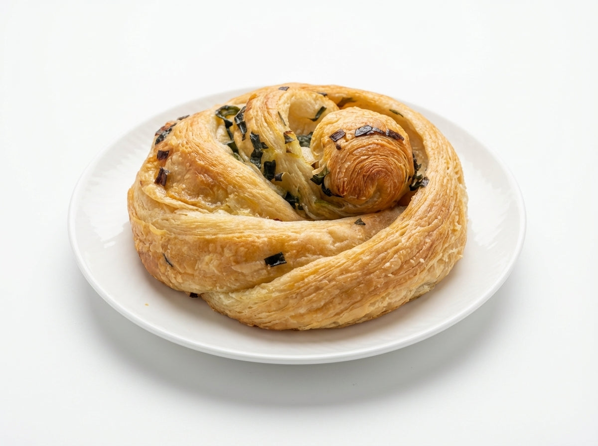 Vegan Spinach, Leek & Cheese Scroll